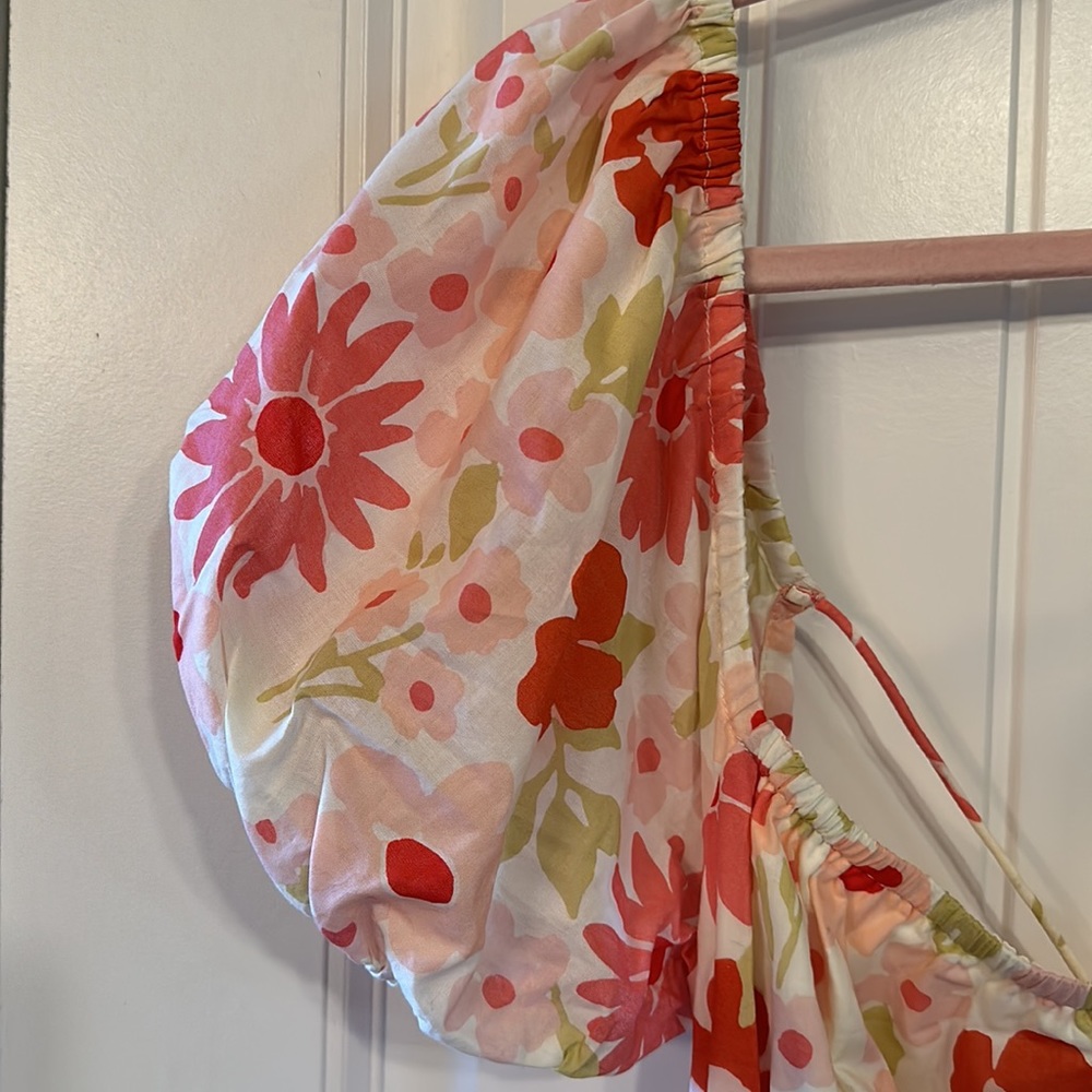 Sabo Skirt Yasmin Dress Pink Red Floral Size XL - Picture 5 of 12